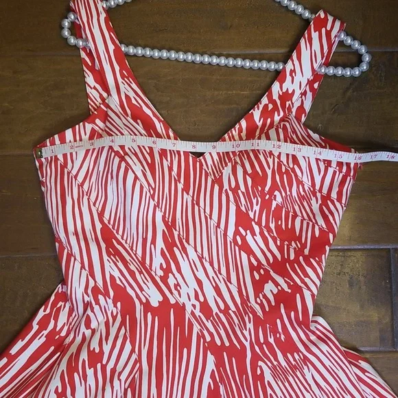 Calvin Klein Red And White Sundress - Picture 8 of 12